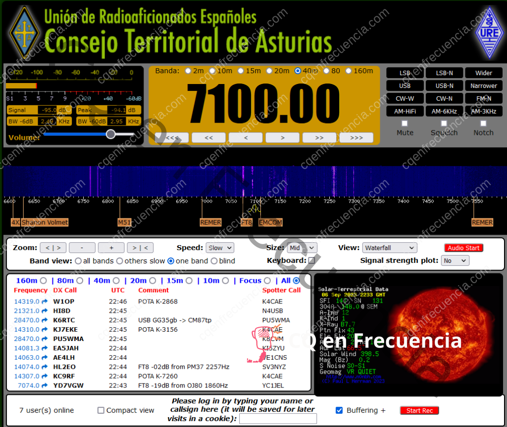 SDR Asturias EA1URA Online